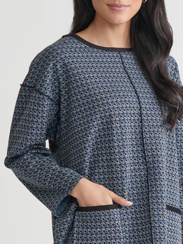 Jones New York Plus Binding Edge Top Serenity Knit