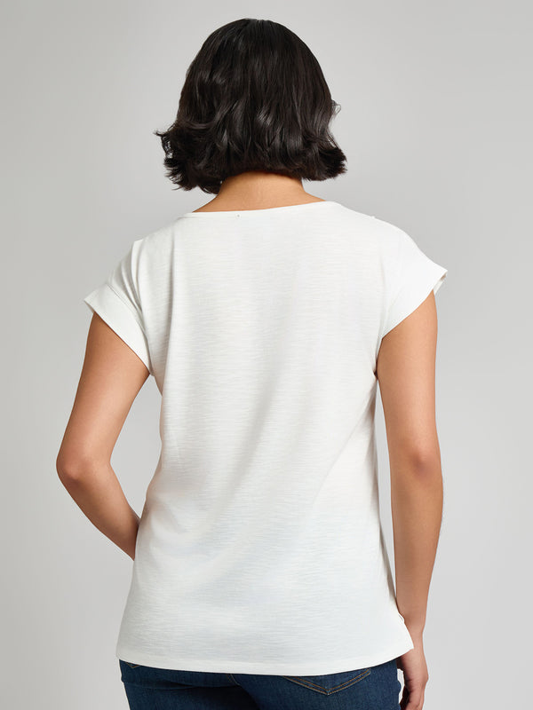 Jones New York Plus Dolman Top With Inset Lace