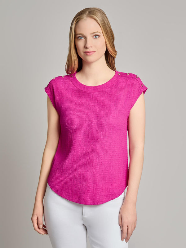 jones new york Plus Drop Shoulder Textured Top