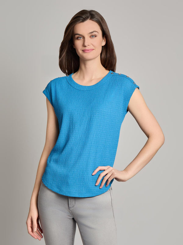 jones new york Plus Drop Shoulder Textured Top