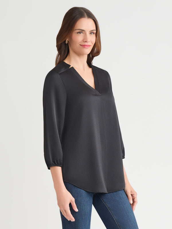 Jones New York Plus Kelly Blouse Hammered Satin