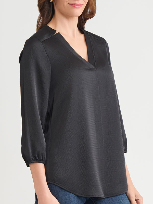 Jones New York Plus Kelly Blouse Hammered Satin