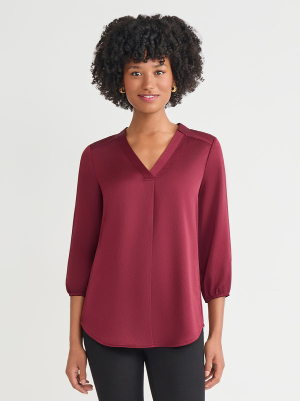jones new york Plus Kelly Blouse Hammered Satin