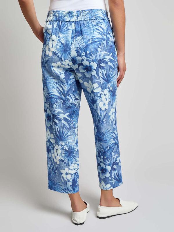 Jones New York Pull-On Cropped Pant Linen Blend