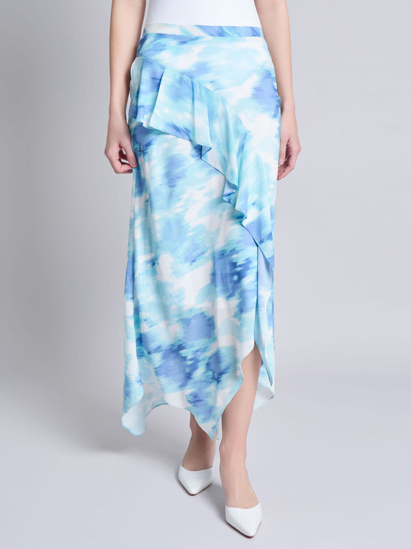 jones new york Pull-On Ruffle Trim Midi Skirt