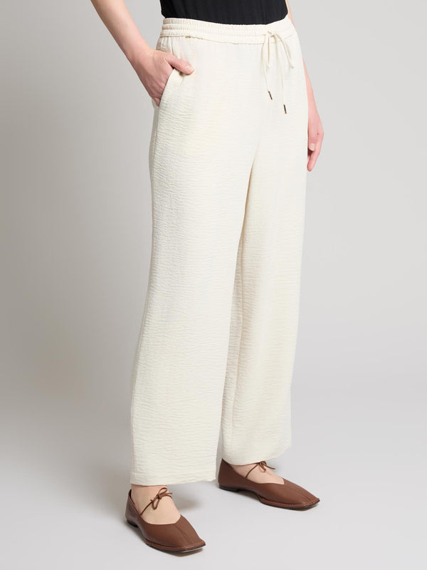Jones New York Pull-On Textured Wide Leg Pant