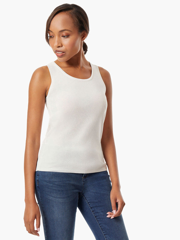 Jones New York Scoop Neck Knit Tank Top