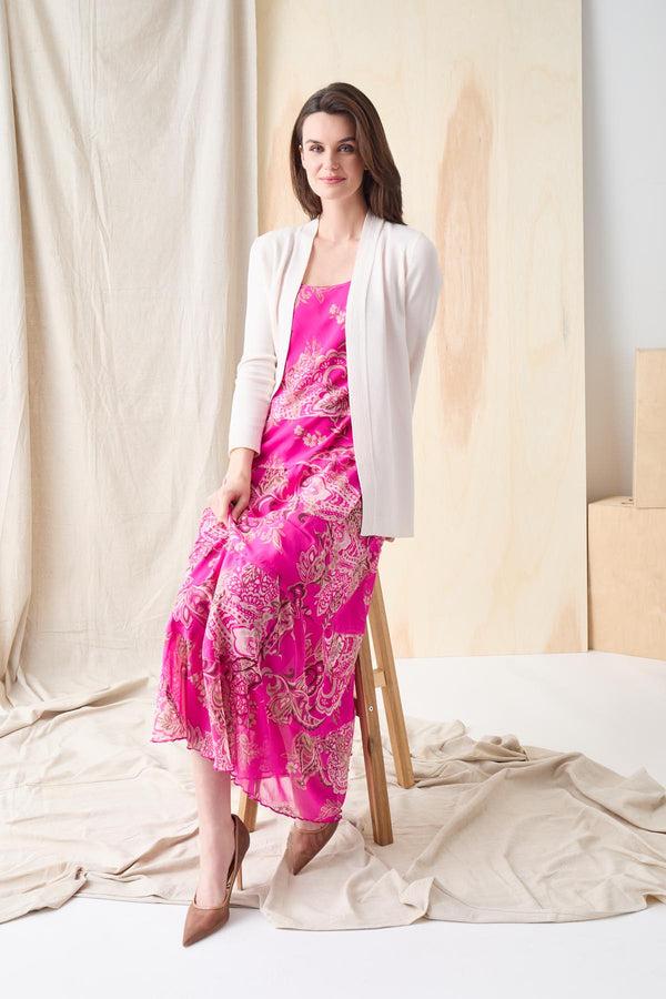 Jones New York Scoop Neck Tiered Maxi Dress