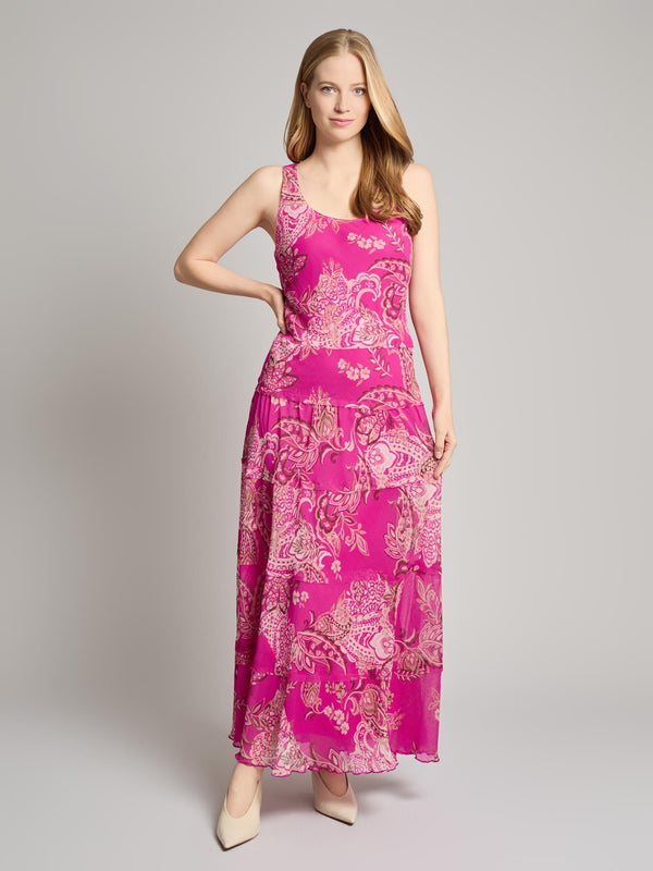 jones new york Scoop Neck Tiered Maxi Dress