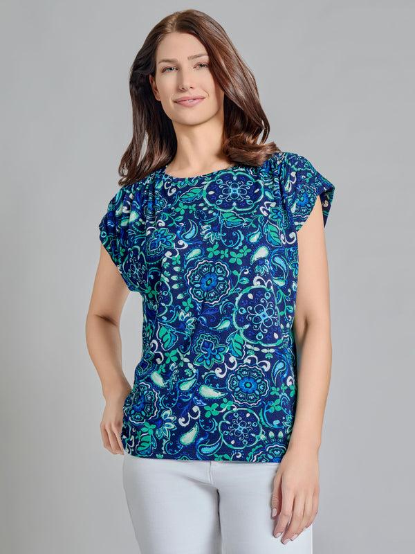 jones new york Shirred Shoulder Top