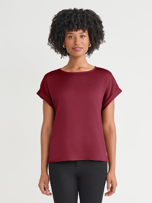 jones new york Side Button Blouse Jasper Crepe
