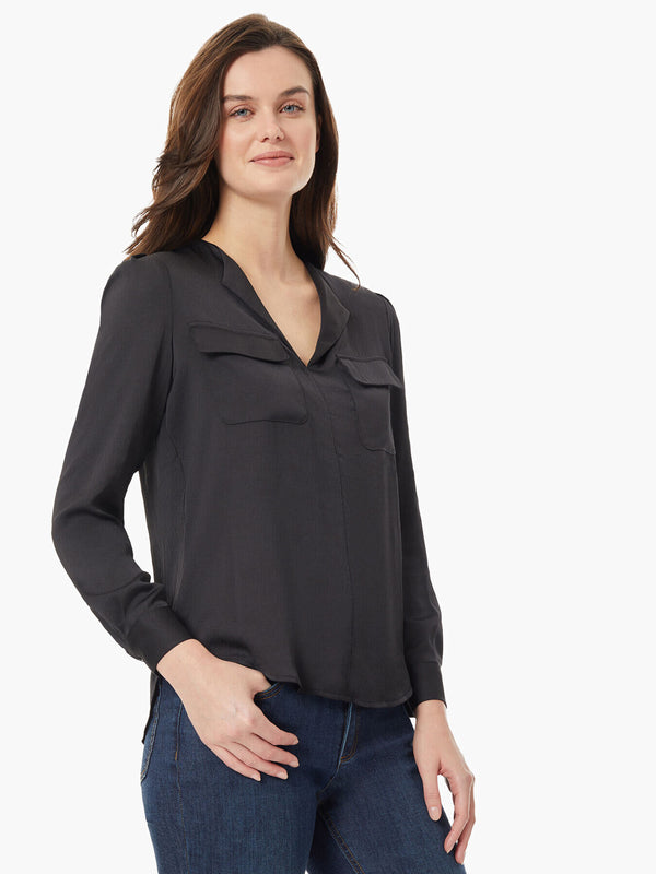 Jones New York Simplified Utility Blouse
