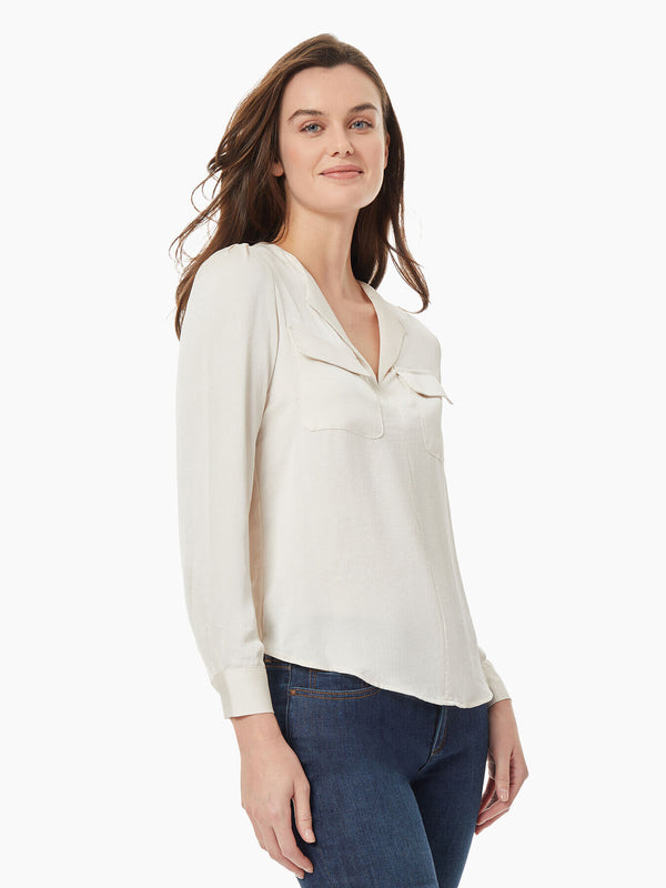 Jones New York Simplified Utility Blouse