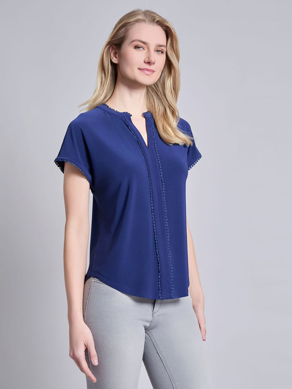 Jones New York Split Neck Top