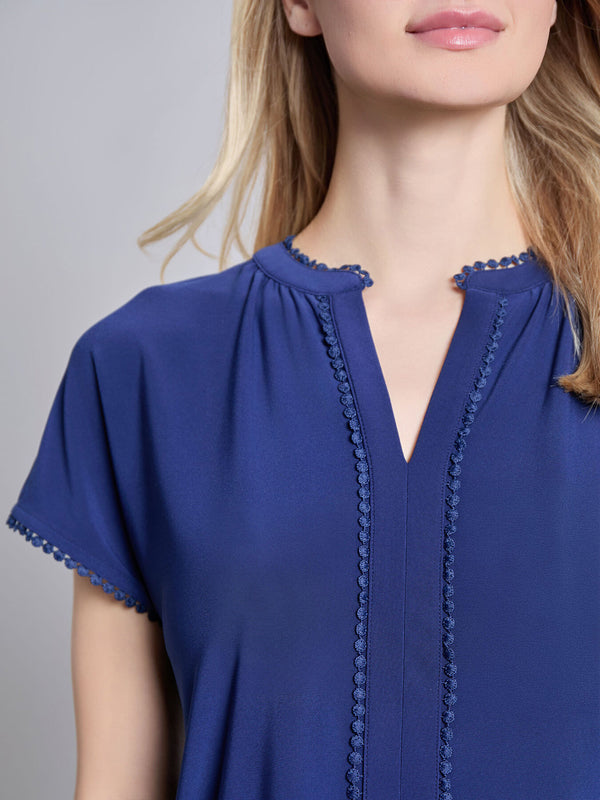 Jones New York Split Neck Top