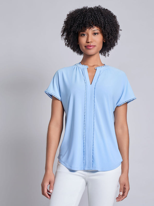 jones new york Split Neck Top