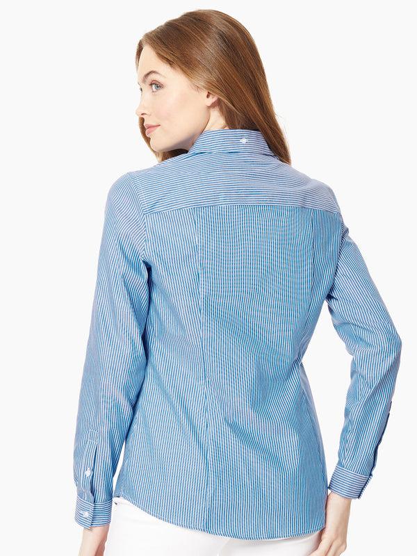 Jones New York Striped Easy-Care Button-Up Shirt