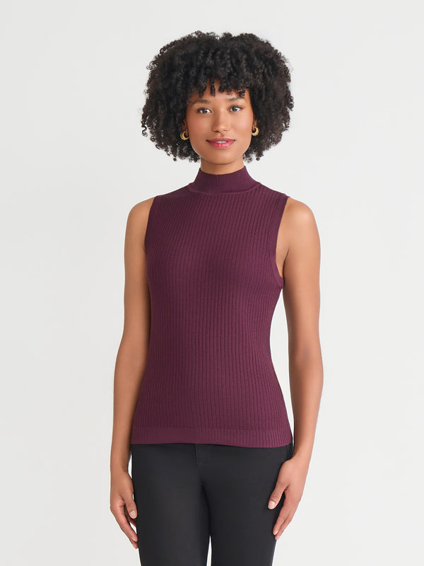 jones new york Sutton Mock Neck Tank Top