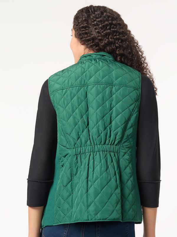 Jones New York Zip-Front Quilted Vest