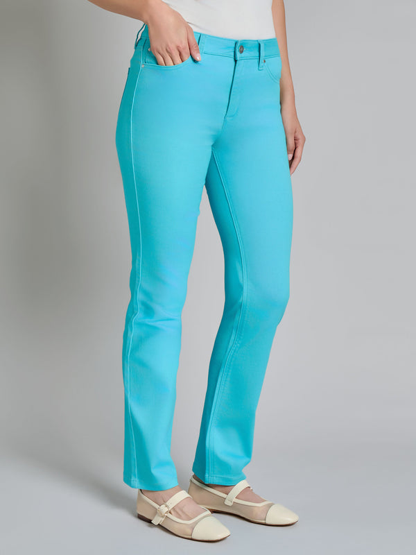 Jones New York Lexington Straight Leg Jeans Aqua Wave