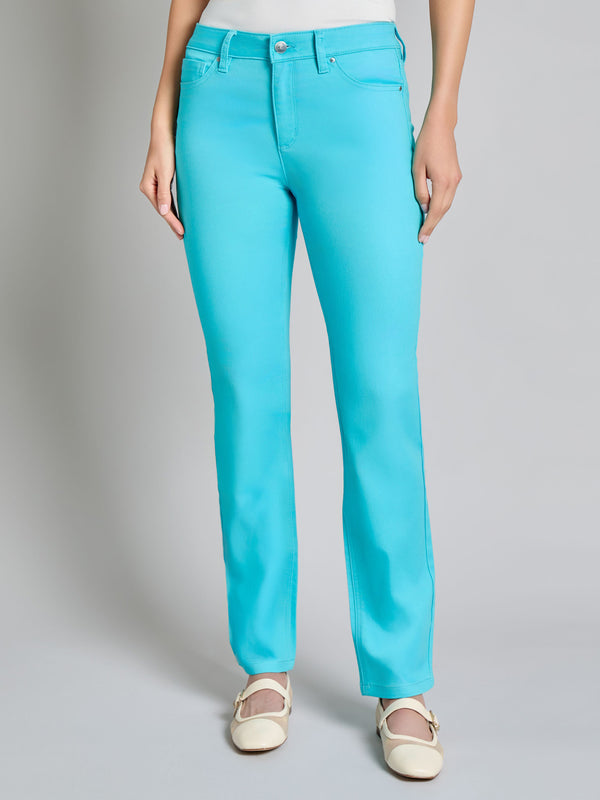 jones new york Lexington Straight Leg Jeans Aqua Wave