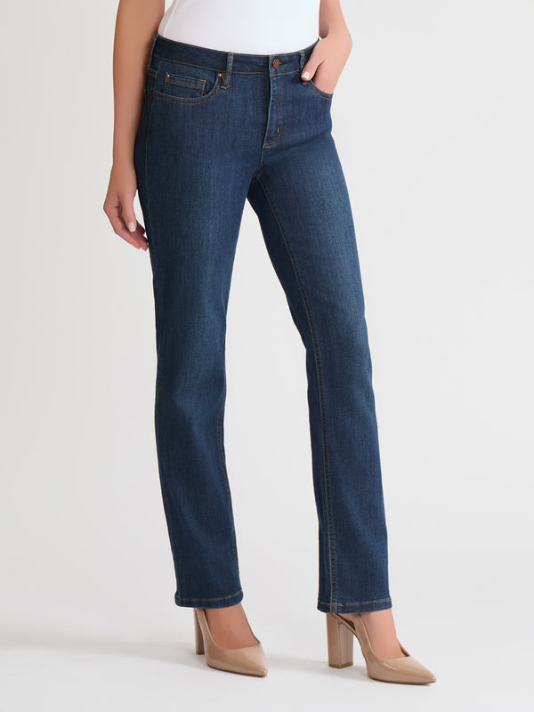 Jones New York Lexington Straight Leg Jeans Indigo Westpoint Wash