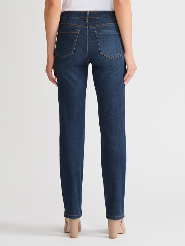 Jones New York Lexington Straight Leg Jeans Indigo Westpoint Wash