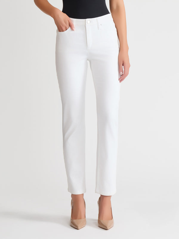 jones new york Lexington Straight Leg Jeans Soft White