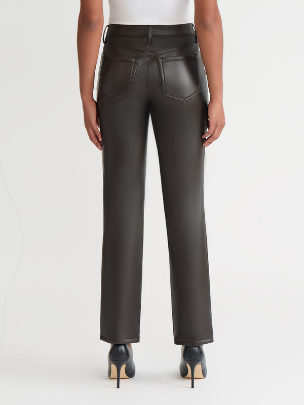 Jones New York Lexington Straight Leg Pants Vegan Leather