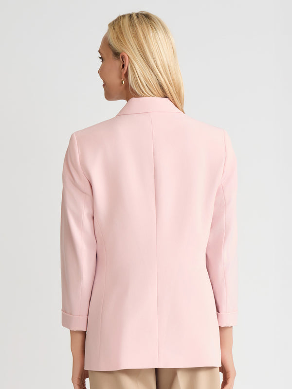 Jones New York Notch Collar Rolled Cuff Bi-Stretch Blazer