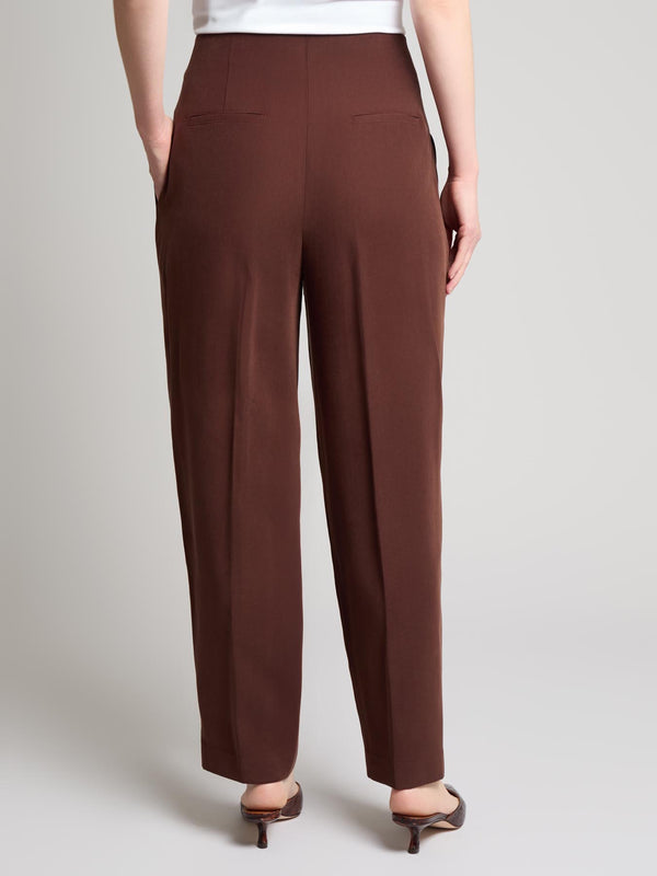 Jones New York Petite Belted Paperbag Waist Straight Leg Pant