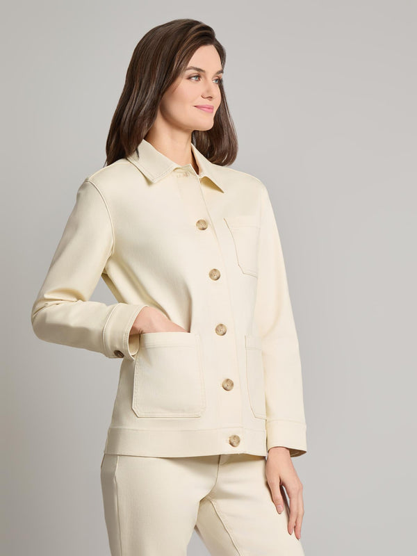 Jones New York Petite Patch Pocket Jacket City Denim