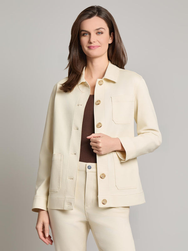 jones new york Petite Patch Pocket Jacket City Denim