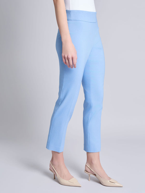 Jones New York Petite Pull-On Straight Leg Pants Stretch Twill