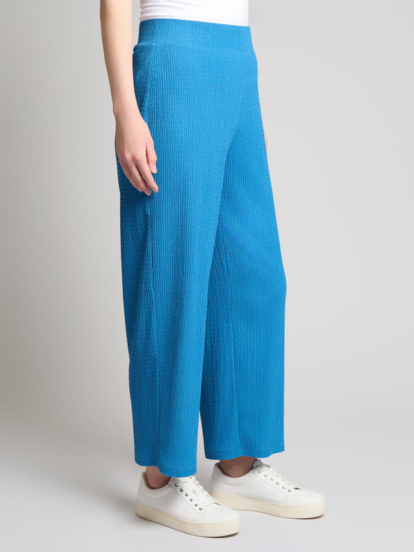 Jones New York Petite Pull-On Textured Wide Leg Cropped Pant