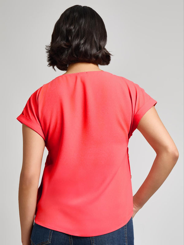 Jones New York Plus Button Detail Blouse Jasper Crepe