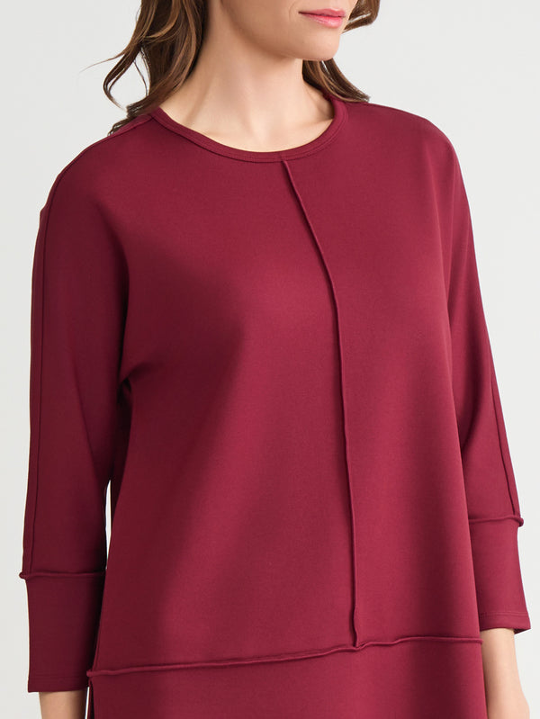 Jones New York Plus Seam Detail Dolman Tunic Serenity Knit