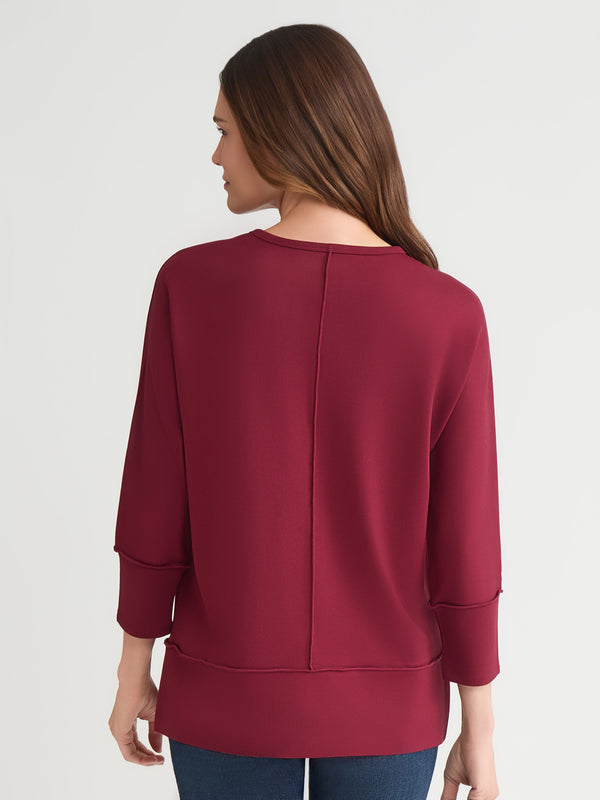 Jones New York Plus Seam Detail Dolman Tunic Serenity Knit