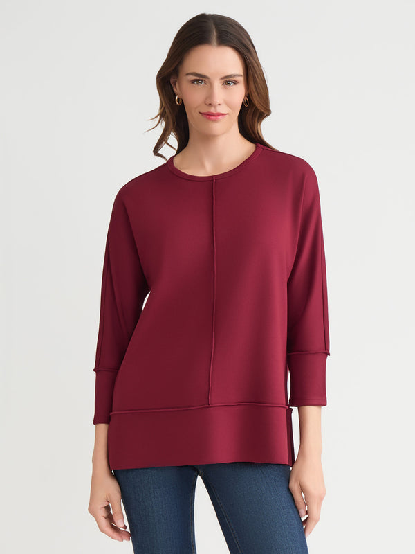 jones new york Plus Seam Detail Dolman Tunic Serenity Knit