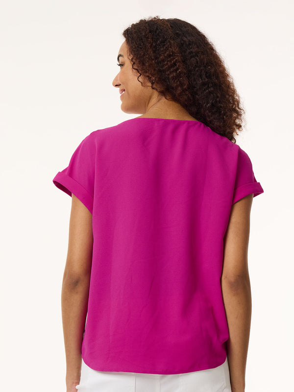 Jones New York Plus Size Button Detail Blouse Jasper Crepe