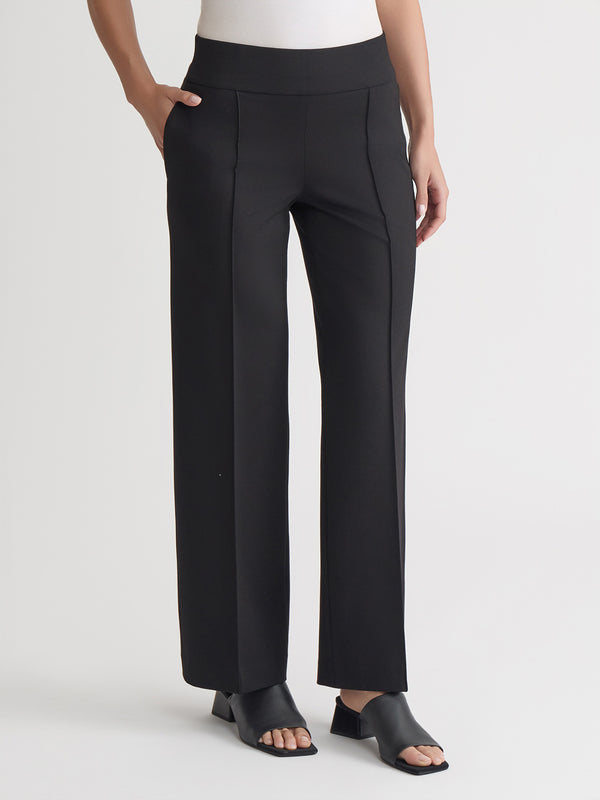 Jones New York Pull On Pintuck Wide Leg Modern Compression