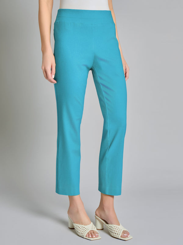 Jones New York Pull-On Straight Leg Pants Stretch Twill