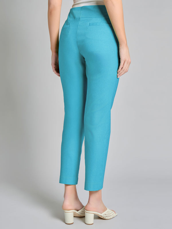 Jones New York Pull-On Straight Leg Pants Stretch Twill