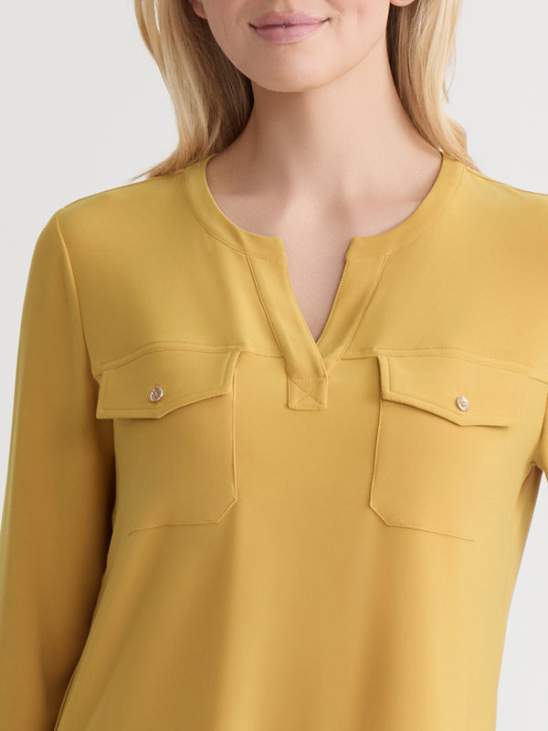 Jones New York Quarter Sleeve Top Solid Everyday Knit