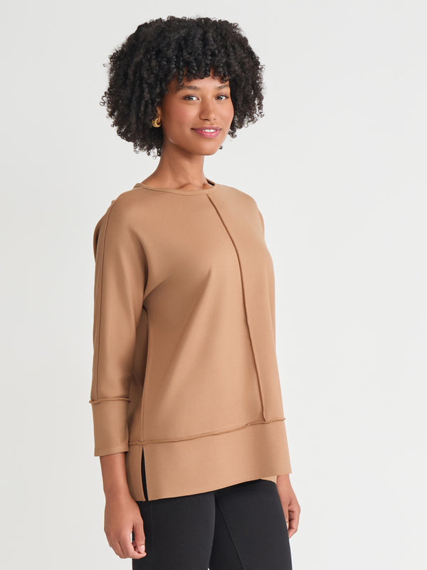 Jones New York Seam Detail Dolman Tunic Serenity Knit