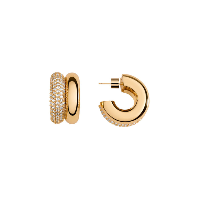 joolz by martha calvo CZ Double Hoop Earrings