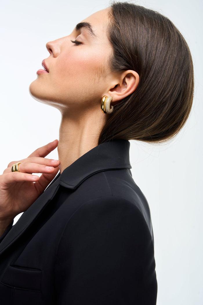 Joolz By Martha Calvo CZ Double Hoop Earrings