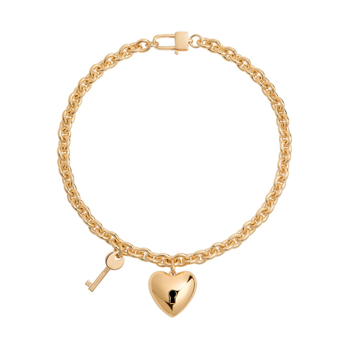 joolz by martha calvo Heart Lock and Key Necklace