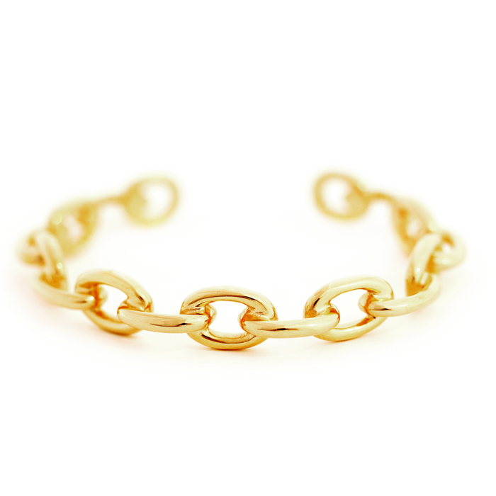 joolz by martha calvo Open Link Bangle - Gold