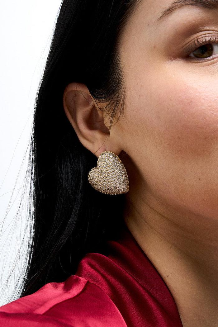 Joolz By Martha Calvo Pave Amor Earrings